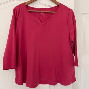 J Jill Perfect Pima Shirt Large Petite